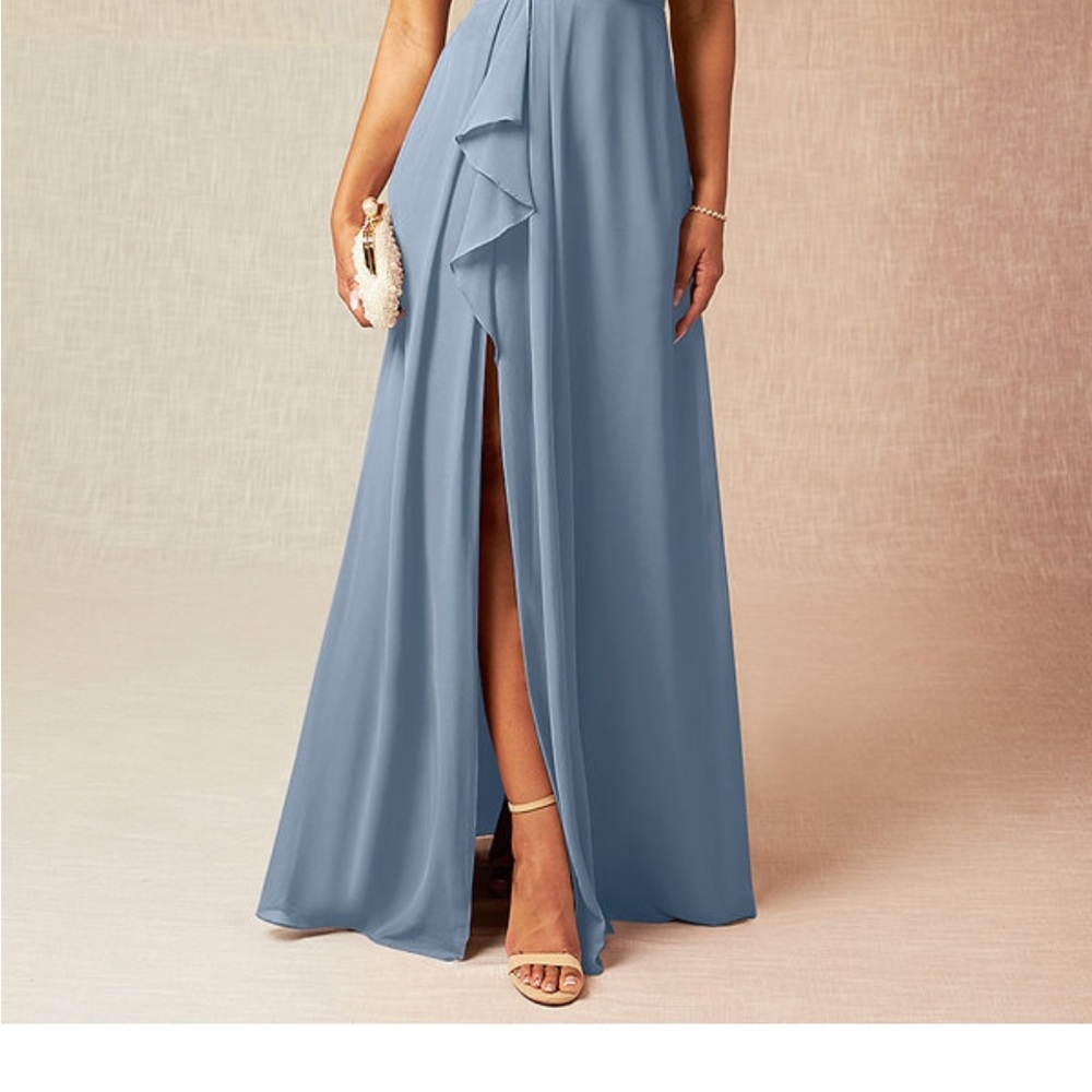 Azazie Kaydae Dress in Disty Blue